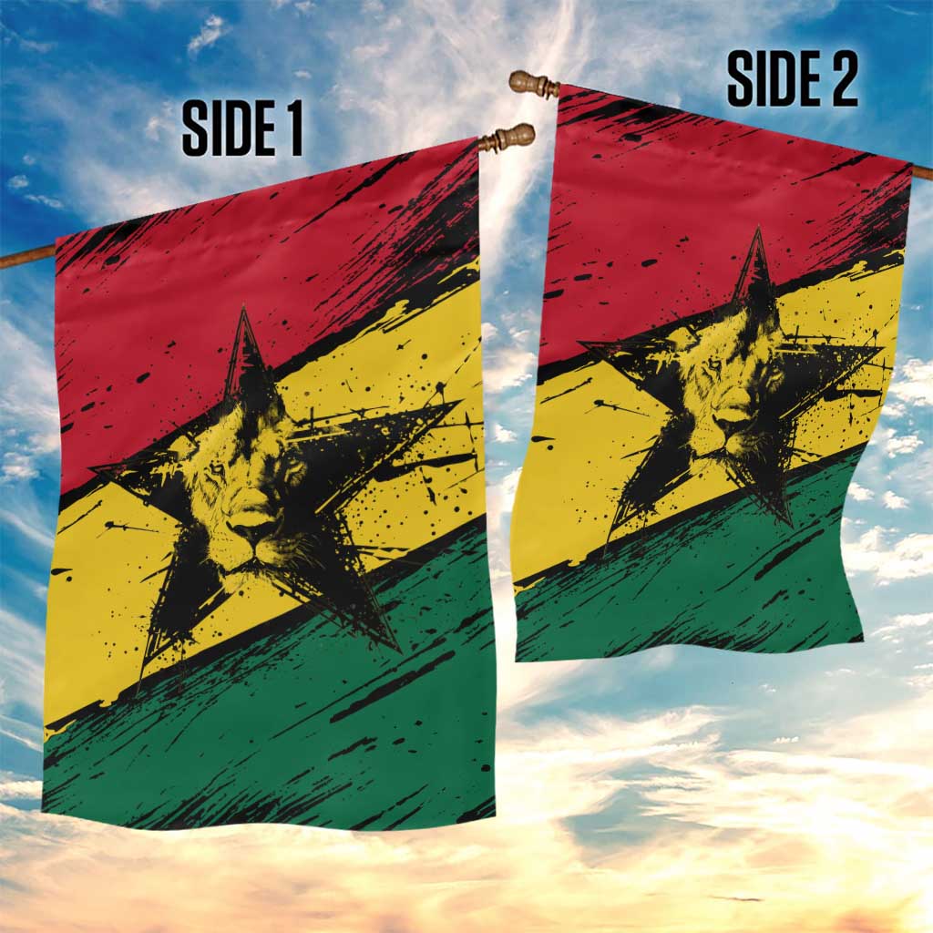 Ghana Flag Garden Flag with Coat of Arms Design TS04