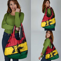 Ghana Flag Grocery Bag with Coat of Arms Design TS04