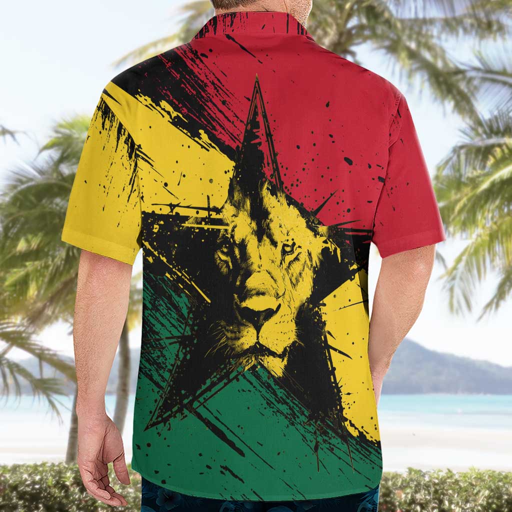 Ghana Flag Hawaiian Shirt with Coat of Arms Design TS04