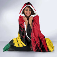 Ghana Flag Hooded Blanket with Coat of Arms Design TS04