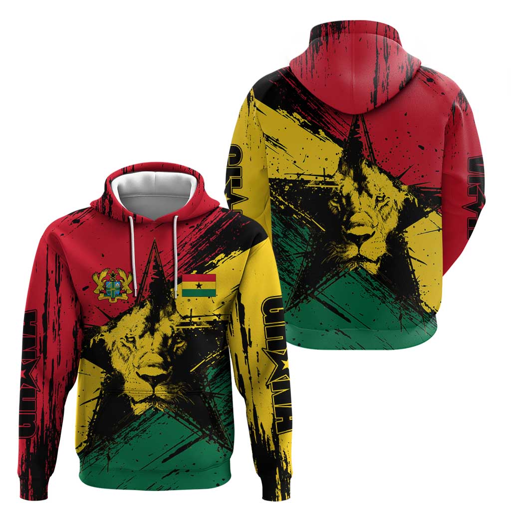 Ghana Flag Hoodie with Coat of Arms Design TS04