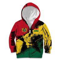 Ghana Flag Kid Hoodie with Coat of Arms Design TS04