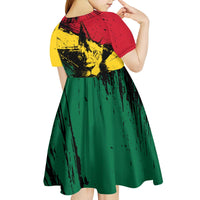 Ghana Flag Kid Short Sleeve Dress with Coat of Arms Design TS04