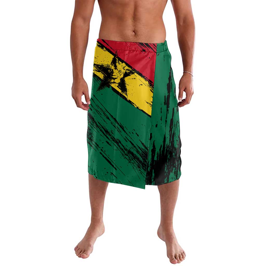 Ghana Flag Lavalava with Coat of Arms Design TS04