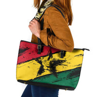 Ghana Flag Leather Tote Bag with Coat of Arms Design TS04