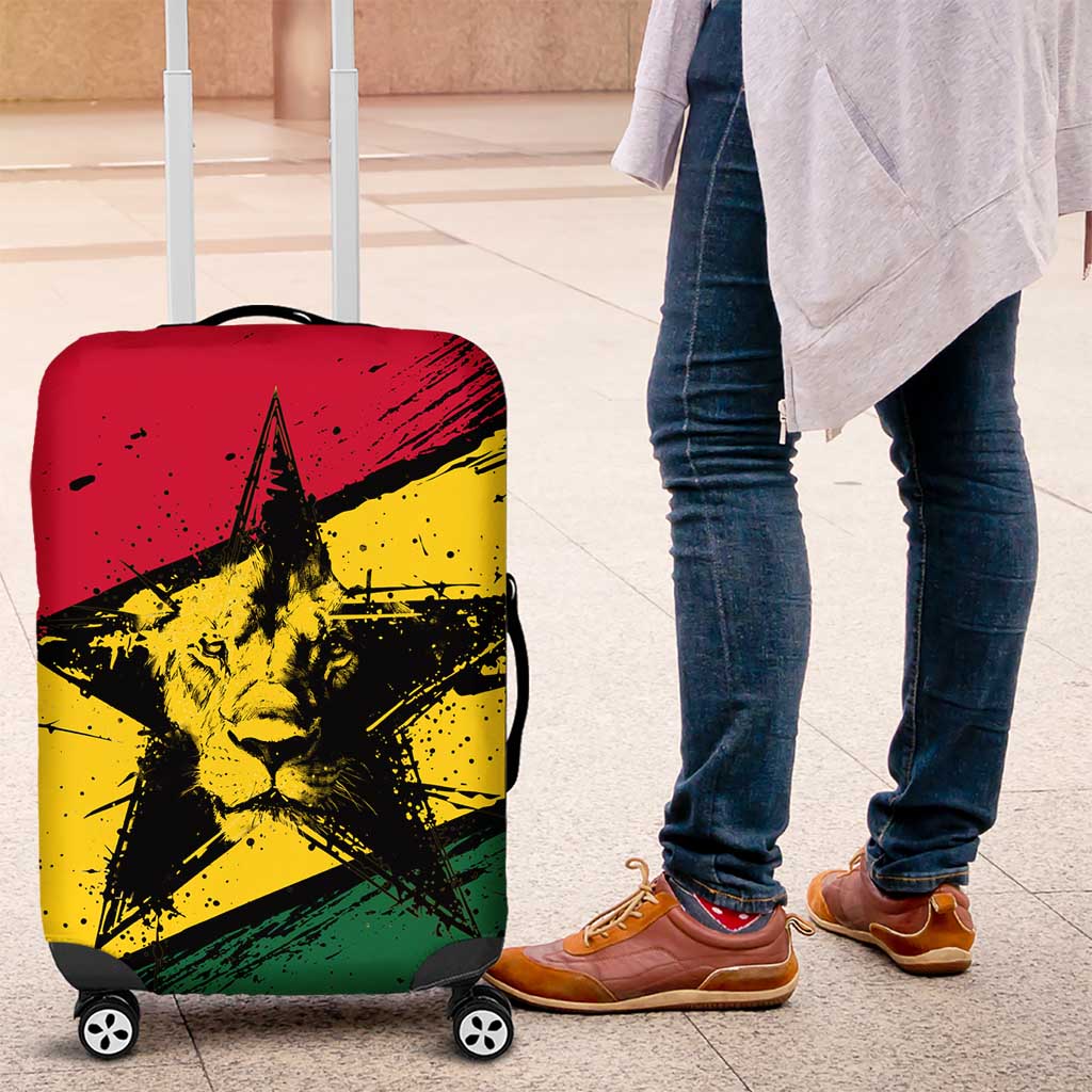 Ghana Flag Luggage Cover with Coat of Arms Design TS04