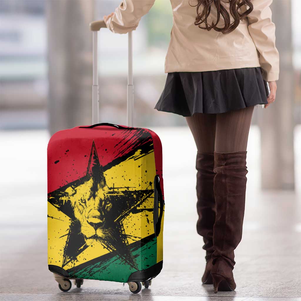 Ghana Flag Luggage Cover with Coat of Arms Design TS04