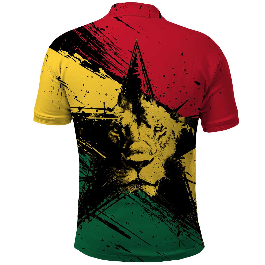 Ghana Flag Polo Shirt with Coat of Arms Design TS04