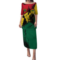 Ghana Flag Puletasi with Coat of Arms Design TS04