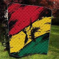 Ghana Flag Quilt with Coat of Arms Design TS04