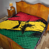 Ghana Flag Quilt with Coat of Arms Design TS04