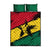 Ghana Flag Quilt Bed Set with Coat of Arms Design TS04