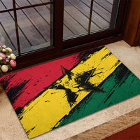 Ghana Flag Rubber Doormat with Coat of Arms Design TS04
