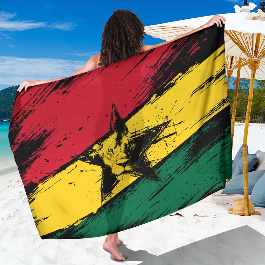 Ghana Flag Sarong with Coat of Arms Design TS04