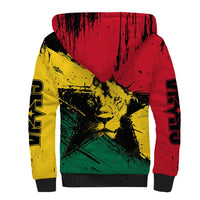 Ghana Flag Sherpa Hoodie with Coat of Arms Design TS04