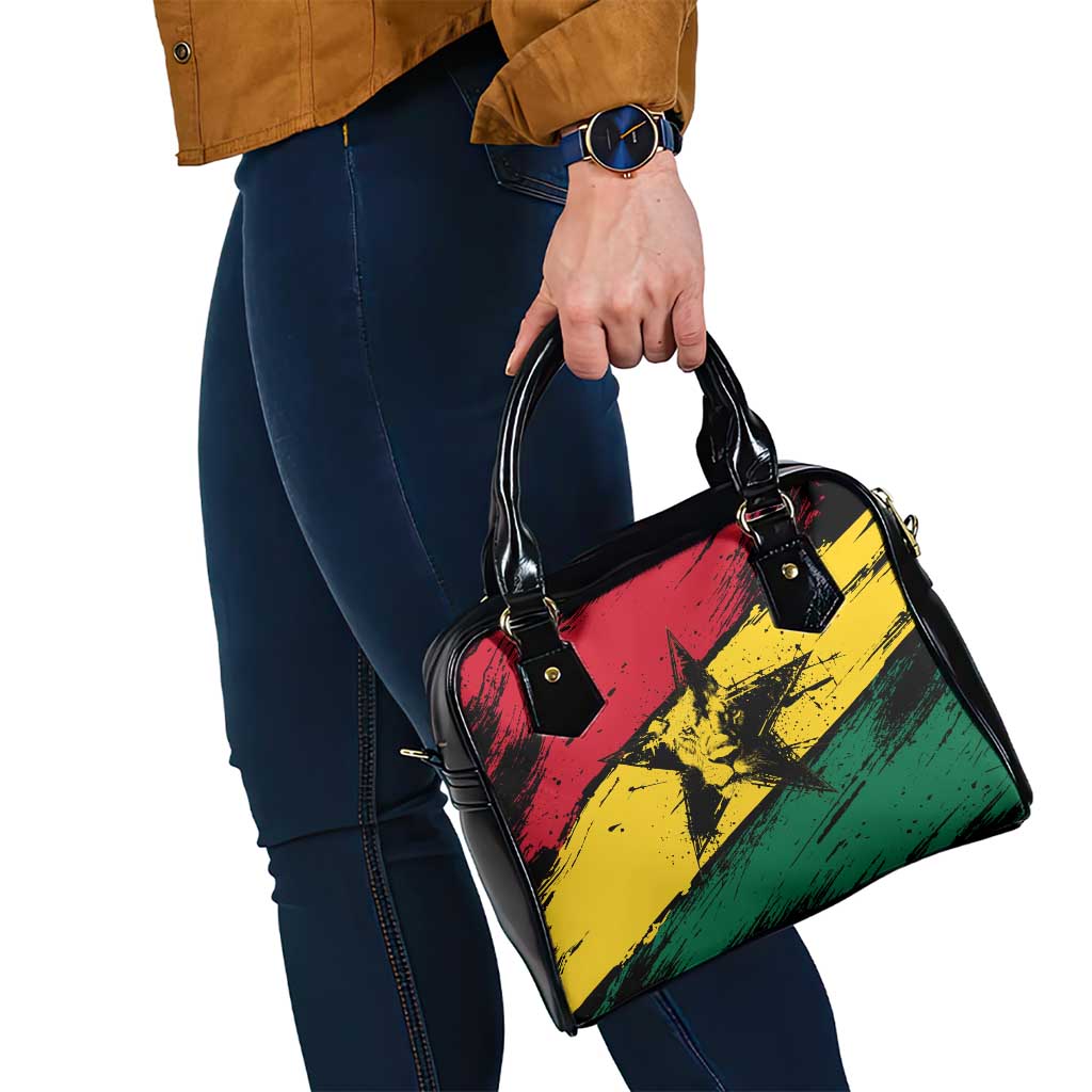 Ghana Flag Shoulder Handbag with Coat of Arms Design TS04