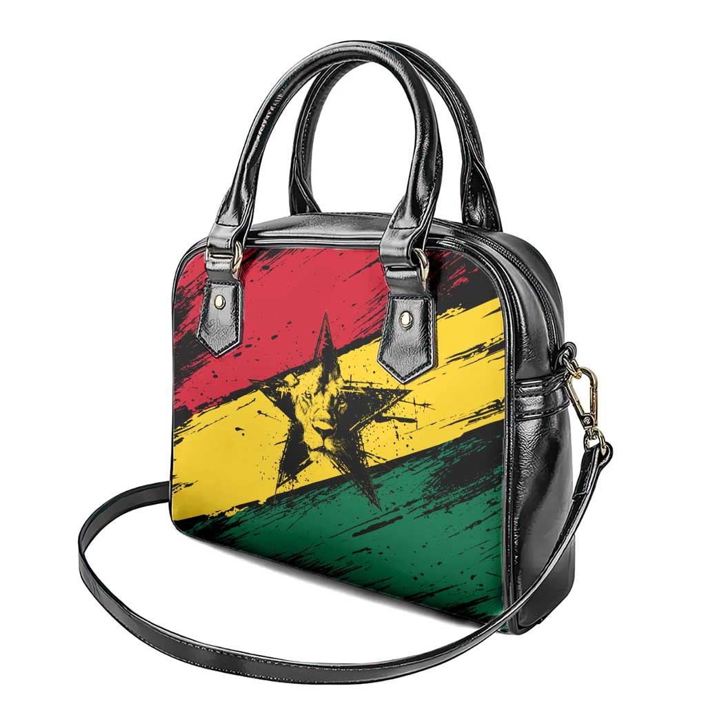 Ghana Flag Shoulder Handbag with Coat of Arms Design TS04