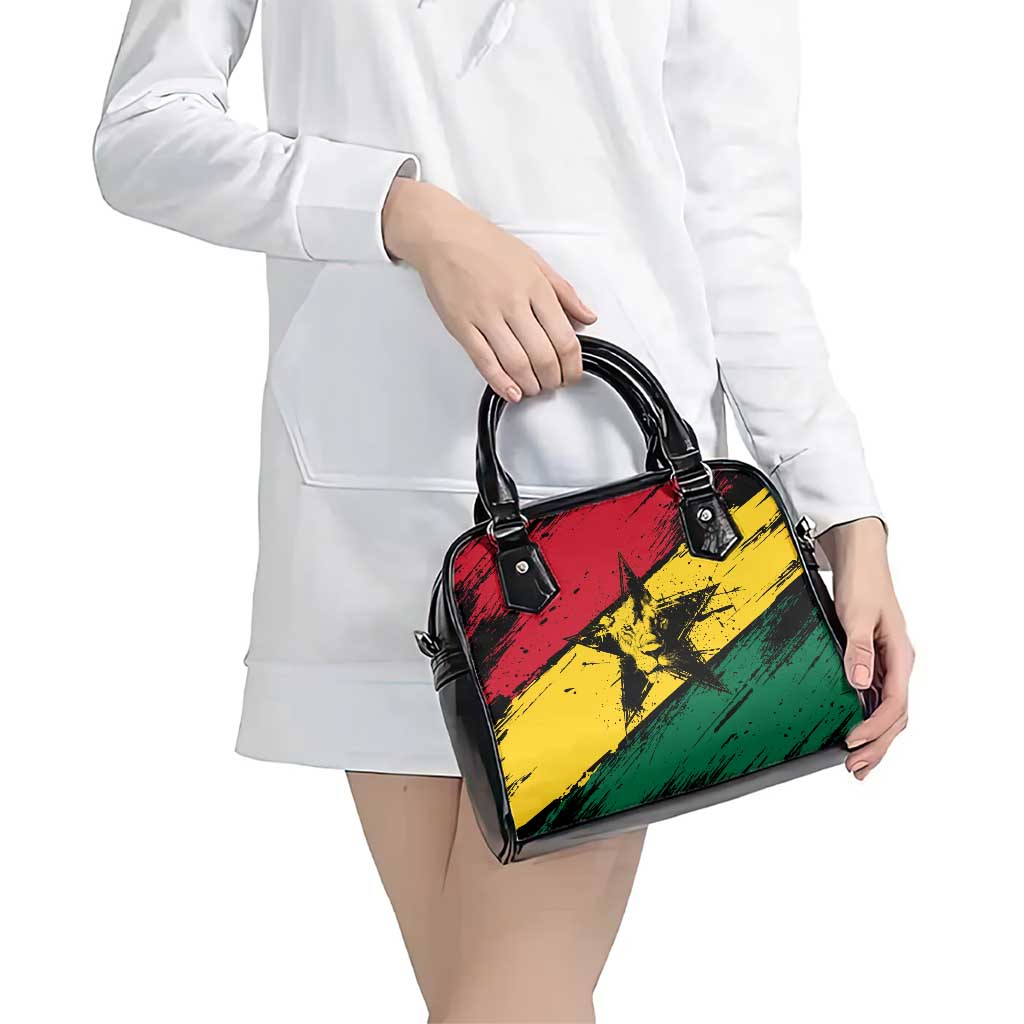 Ghana Flag Shoulder Handbag with Coat of Arms Design TS04