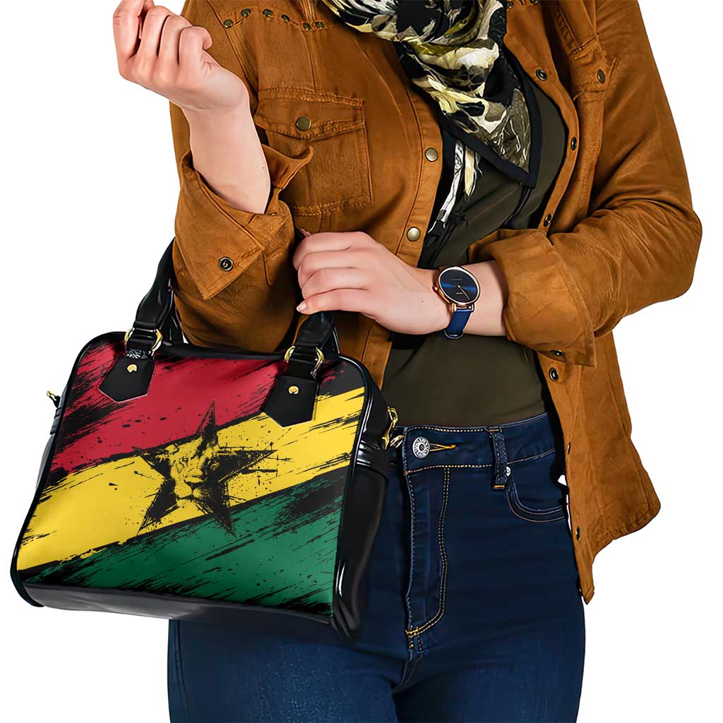 Ghana Flag Shoulder Handbag with Coat of Arms Design TS04