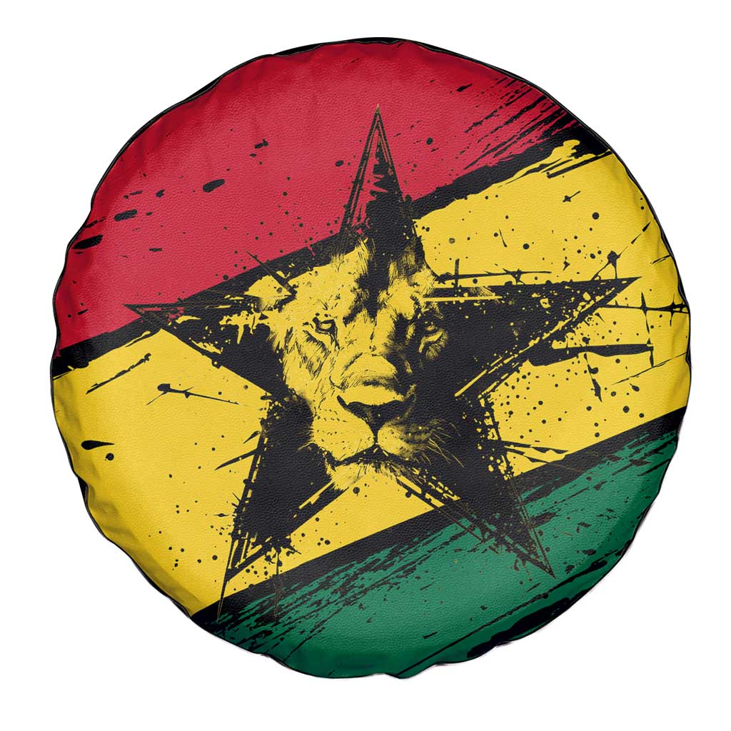Ghana Flag Spare Tire Cover with Coat of Arms Design TS04