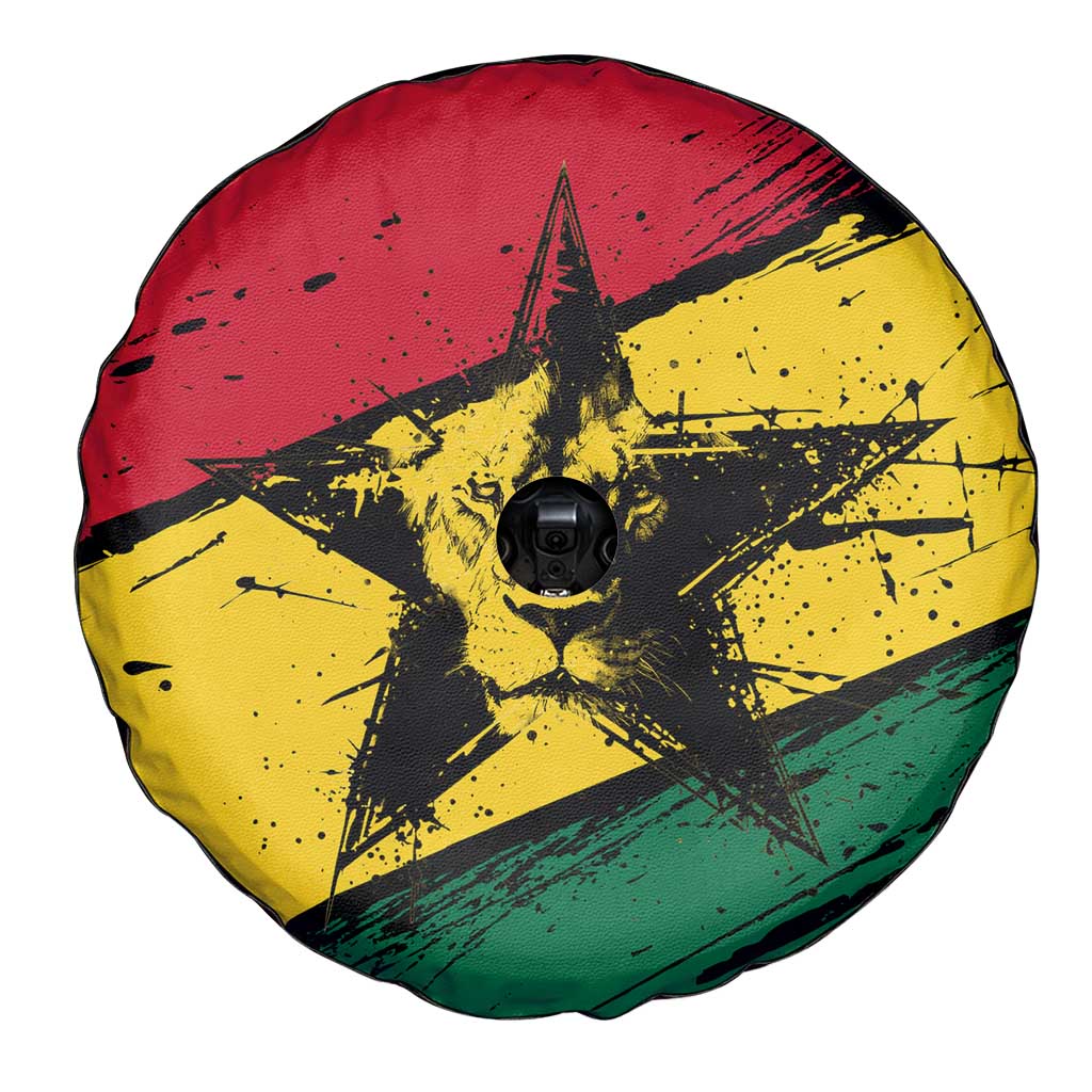 Ghana Flag Spare Tire Cover with Coat of Arms Design TS04