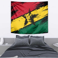Ghana Flag Tapestry with Coat of Arms Design TS04