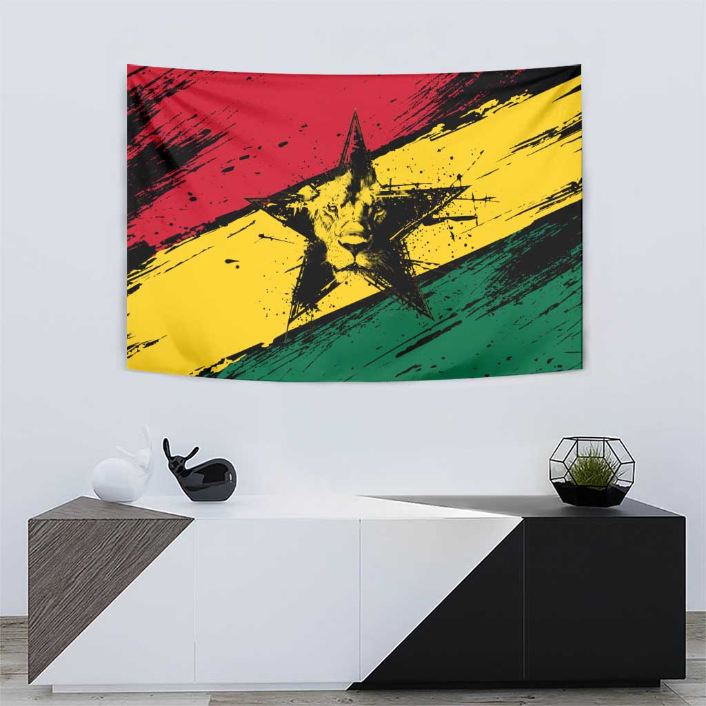 Ghana Flag Tapestry with Coat of Arms Design TS04