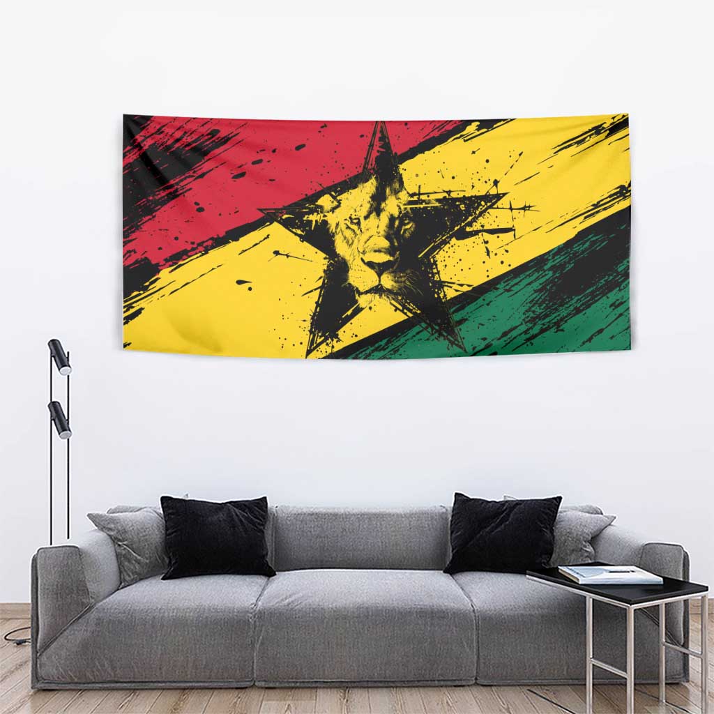 Ghana Flag Tapestry with Coat of Arms Design TS04