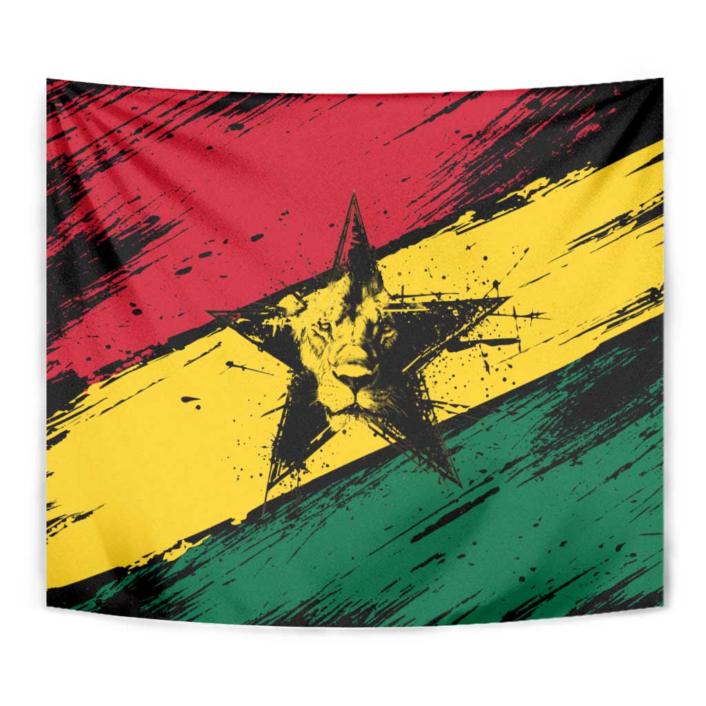 Ghana Flag Tapestry with Coat of Arms Design TS04