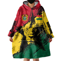 Ghana Flag Wearable Blanket Hoodie with Coat of Arms Design TS04