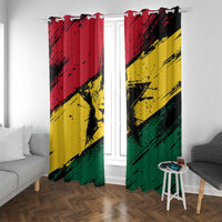 Ghana Flag Window Curtain with Coat of Arms Design TS04