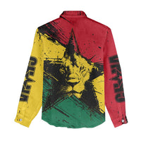 Ghana Flag Women Casual Shirt with Coat of Arms Design TS04