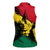 Ghana Flag Women Sleeveless Polo Shirt with Coat of Arms Design TS04