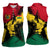 Ghana Flag Women Sleeveless Polo Shirt with Coat of Arms Design TS04
