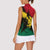Ghana Flag Women Sleeveless Polo Shirt with Coat of Arms Design TS04