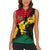 Ghana Flag Women Sleeveless Polo Shirt with Coat of Arms Design TS04