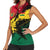 Ghana Flag Women Sleeveless Polo Shirt with Coat of Arms Design TS04