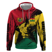 Ghana Flag Zip Hoodie with Coat of Arms Design TS04