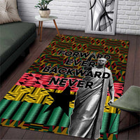 Kwame Nkrumah Area Rug with Coat of Arms – Grunge Style Design