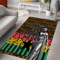 Kwame Nkrumah Area Rug with Coat of Arms – Grunge Style Design