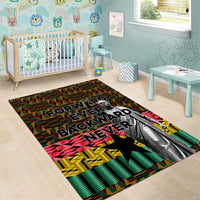 Kwame Nkrumah Area Rug with Coat of Arms – Grunge Style Design