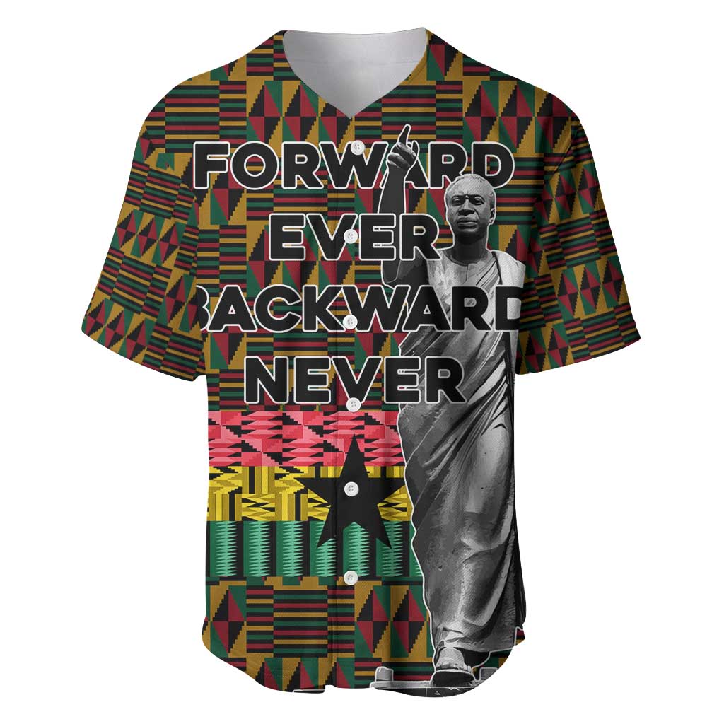 Kwame Nkrumah Baseball Jersey with Coat of Arms – Grunge Style Design