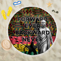 Kwame Nkrumah Beach Blanket with Coat of Arms – Grunge Style Design