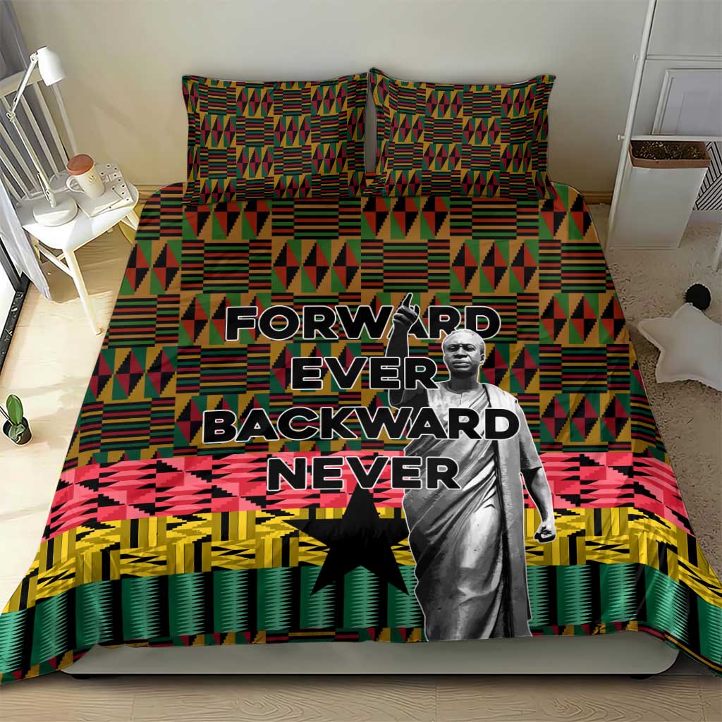 Kwame Nkrumah Bedding Set with Coat of Arms – Grunge Style Design