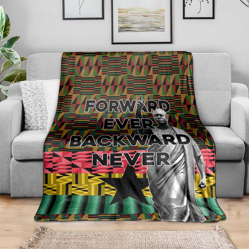 Kwame Nkrumah Blanket with Coat of Arms – Grunge Style Design