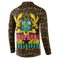 Kwame Nkrumah Button Sweatshirt with Coat of Arms – Grunge Style Design