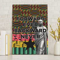 Kwame Nkrumah Canvas Wall Art with Coat of Arms – Grunge Style Design