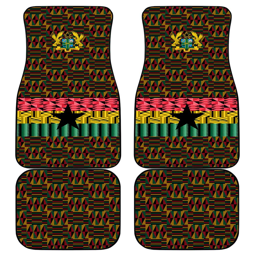 Kwame Nkrumah Car Mats with Coat of Arms – Grunge Style Design
