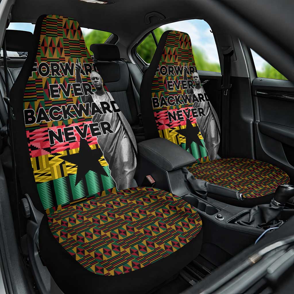 Kwame Nkrumah Car Seat Cover with Coat of Arms – Grunge Style Design