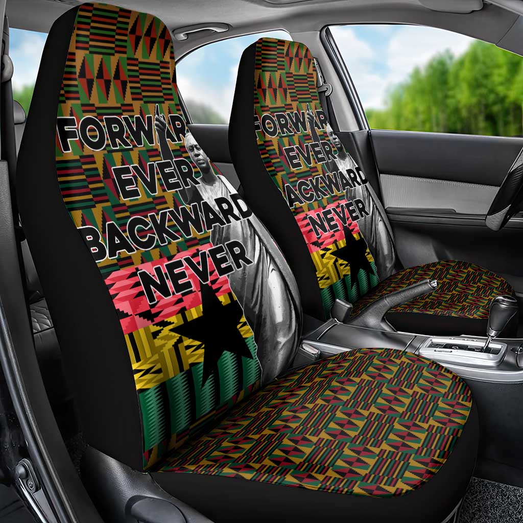 Kwame Nkrumah Car Seat Cover with Coat of Arms – Grunge Style Design